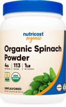 Espinafre orgânico em pó Nutricost 454g - Sem glúten, sem transgênicos