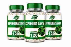 Espinheira Natural 500mg 360 Cáps Nutri Life A Verdadeira Kit 3 Potes