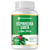 Espinheira Santa + Aloe Vera 100% Natural 120 Cáps - Status Verde