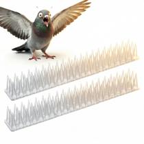 Espinhos para Afugentar Pássaros KraAra Kit com 6 Unidades 1,8m Branco para Externo