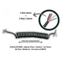 Espiral Elétrica 4 Fios - 4mm² / 1,50mm²