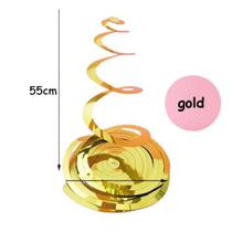 Espiral Metalizado 55Cm Dourado Unidade