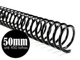 Espiral Para Caderno 50Mm Preto Com 12 Unidadesp/450Fls.
