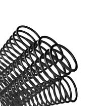 Espiral para Encadernação Preto 17mm para 100 Folhas 25un