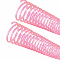 Espiral para Encadernação Rosa 9 mm para 50 folhas 100un Espiral para Encadernação Rosa 9 mm para 50 folhas 100un