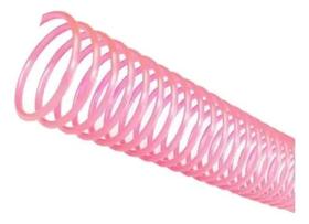 Espiral para Encadernação Rosa 9 mm para 50 folhas 100un Espiral para Encadernação Rosa 9 mm para 50 folhas 100un