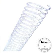 Espiral Plastico para encadernação 14mm Transparente c/ 50 Pcs - MARES