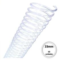 Espiral Plastico para encadernação 23mm Transparente c/ 60 Pcs