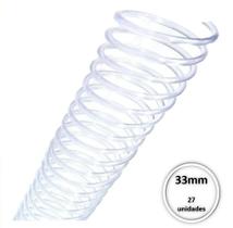 Espiral Plastico para encadernação 33mm Transparente c/ 27Pcs Espiral Plastico para encadernação 33mm Transparente c/ 27Pcs