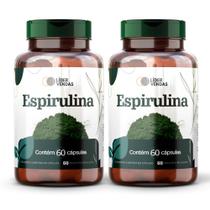 Espirulina Pura 500mg - 60 Cápsulas Suplemento Nutricional, Proteína e Vitaminas Superalimento