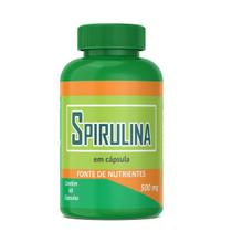 Espirulina Pura 60 Cápsulas 500mg Original - Flor e Raiz Espirulina Pura 60 Cápsulas 500mg Original - Flor e Raiz