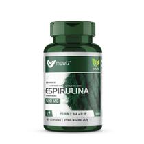 Espirulina + Vitamina B 12 500mg 60 Cápsulas Muwiz
