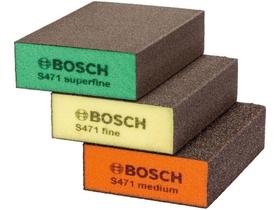 Esponja Abrasiva Bosch Best for Flat Edge 3 Peças
