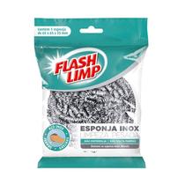 Esponja aco inox flash limp limpeza pesada c1