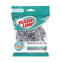 Esponja Aço Inox Flash Limp Limpeza Pesada Ea1409
