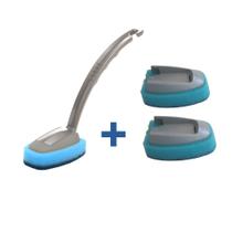 Esponja anti risco Bucha Multiuso com Cabo 2 dois Refil Lava Louça anti- risco Esponja anti risco Bucha Multiuso com Cabo 2 dois Refil Lava Louça anti- risco