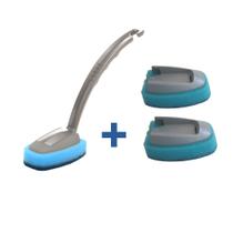 Esponja anti risco Bucha Multiuso com Cabo 2 dois Refil Lava Louça anti- risco