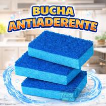 Esponja Antiaderente Não Risca Louça Panela Inox 03 Unidades