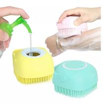 Esponja Banho Massageadora Silicone Dispenser Shampoo Pets Esponja Banho Massageadora Silicone Dispenser Shampoo Pets