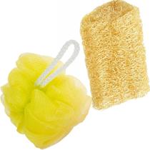 Esponja Banho Nylon Macia + Vegetal Esfoliante Natural Esponja Banho Nylon Macia + Vegetal Esfoliante Natural