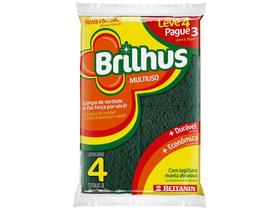 Esponja Bettanin Brilhus Multiuso - 4 Unidades