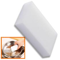 Esponja bucha mágica limpeza material espuma branco 9x5,5cm