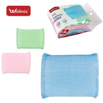 Esponja / bucha para limpeza anti-risco multiuso com 3 pecas 11x8,5cm