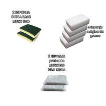 Esponja /bucha Para Limpeza Multiuso Kit 8 Unidades