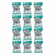 Esponja de Aço Inox Limpeza Pesada Flashlimp Kit 12 unidades