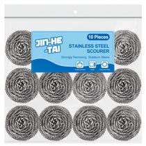 Esponja de aço inoxidável JIN-HE-TAI, pacote com 10 unidades