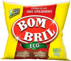 Esponja De Aço Lã Eco Bombril Pacote Com 8 Unidades 60g