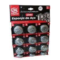 Esponja De Aço Para Brilho Inox 10g Anti Bactéria C/12 Garbo