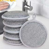 Esponja de Aço Para Lavar Louça Não Risca Inox Redonda Esponjinha Bucha Cozinha Anti Fungos Kit 2Un Leve