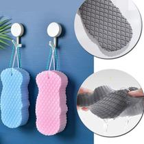 Esponja de Banho 3D Esfoliante Limpeza Macia - 2 unidades