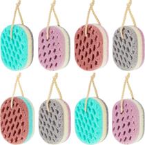Esponja de banho Boao Soft Shower Gentle Soothing 8 peças Esponja de banho Boao Soft Shower Gentle Soothing 8 peças