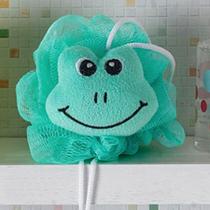 Esponja de Banho Bouton C/Carinhas Sapinho C/ Corda Nylon Verde Esponja de Banho Bouton C/Carinhas Sapinho C/ Corda Nylon Verde
