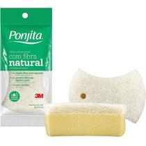 Esponja de Banho com Fibra Natural Dupla Face Ponjita - 3M