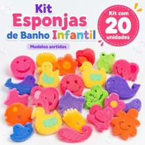Esponja de Banho Infantil Divertida Figuras Coloridas Esponja Macia para Bebê e Criança