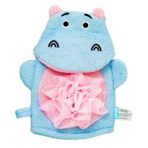 Esponja de Banho Infantil Hipopótamo em Formato de Luva