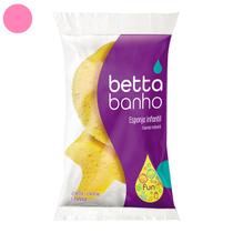 Esponja de Banho Infantil Slow Fun BettaBanho Rosa - Bettanin