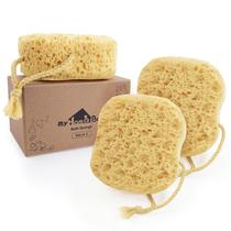 Esponja de banho MyHomeBody Foam Loofah Body Scrubber, pacote com 3 Esponja de banho MyHomeBody Foam Loofah Body Scrubber, pacote com 3