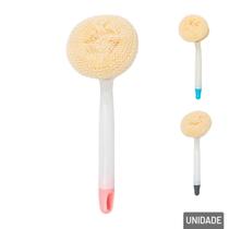 Esponja de Banho Nylon com Cabo e 2 Refis Color - Tudo em Caixa