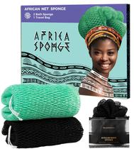 Esponja de banho RelaxScene, rede esfoliante africana preta, 2 unidades Esponja de banho RelaxScene, rede esfoliante africana preta, 2 unidades