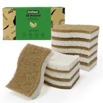 Esponja de cozinha KICKLEEN biodegradável natural, pacote com 18