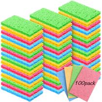 Esponja de cozinha Zhengmy 100 peças de polpa de madeira natural