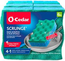 Esponja de esfoliação O-Cedar Scrunge Non-Scrunge (pacote com 6)