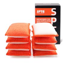 Esponja de esfregar SPTA para interior de carro, microfibra, 8 unidades, laranja Esponja de esfregar SPTA para interior de carro, microfibra, 8 unidades, laranja