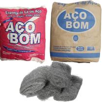 Esponja de Lã de Aço Aço Bom - Fardo com 12 pacotes (pacote com 8 unidades).
