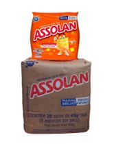 Esponja de Lã de Aço Assolan - Fardo com 20 pacotes de 45g (pacote com 8 unidades).