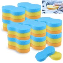 Esponja de lavagem de carro Tobeelec Large, 30 peças de café sem arranhões, amarelo/azul